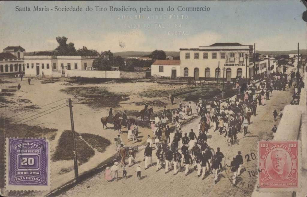 Santa Maria - Sociedade do Tiro Brasileiro na Rua do Comércio.