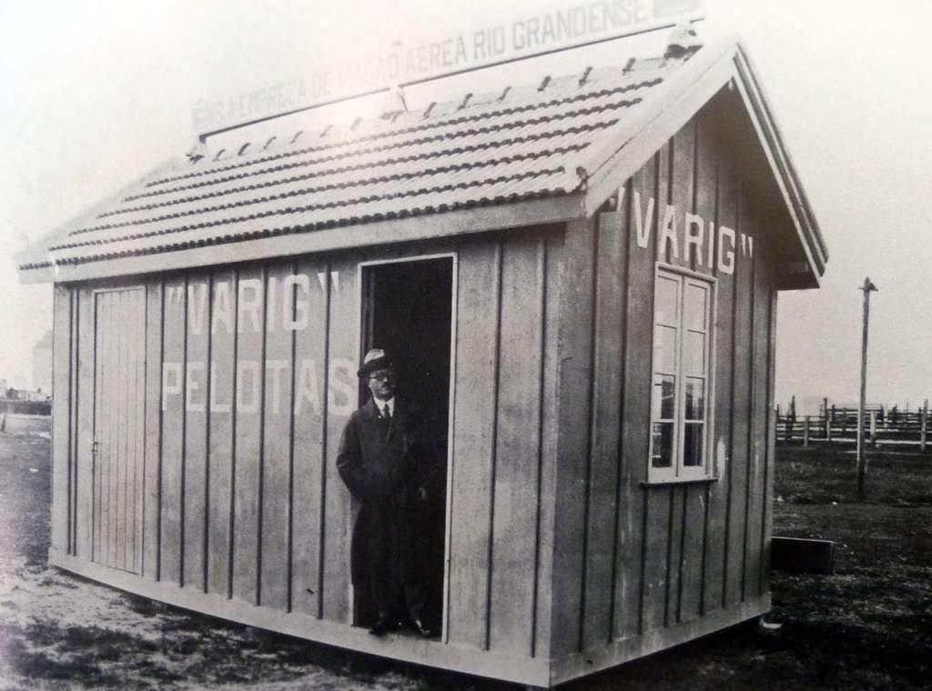 Pelotas - Abrigo de passageiros da Varig na década de 1920.