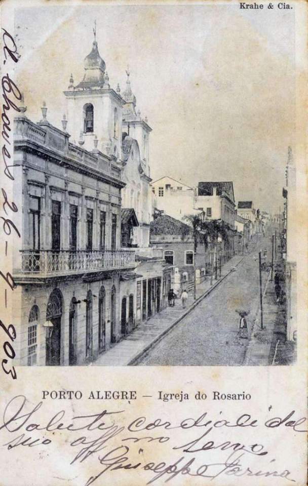 Porto Alegre - Igreja do Rosário no início do século XX.