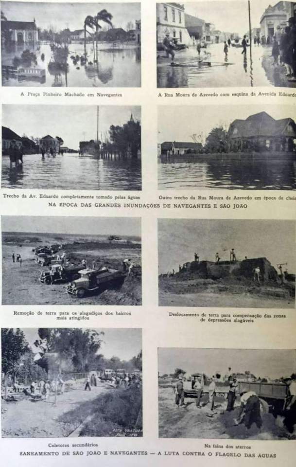 Porto Alegre - Inundações e saneamento dos Bairros Navegantes e São João na década de 1930.