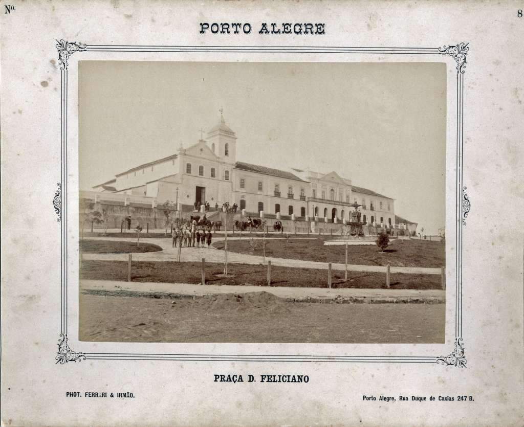 Porto Alegre - Praça Dom Feliciano e Santa Casa de Misericórdia em 1888.