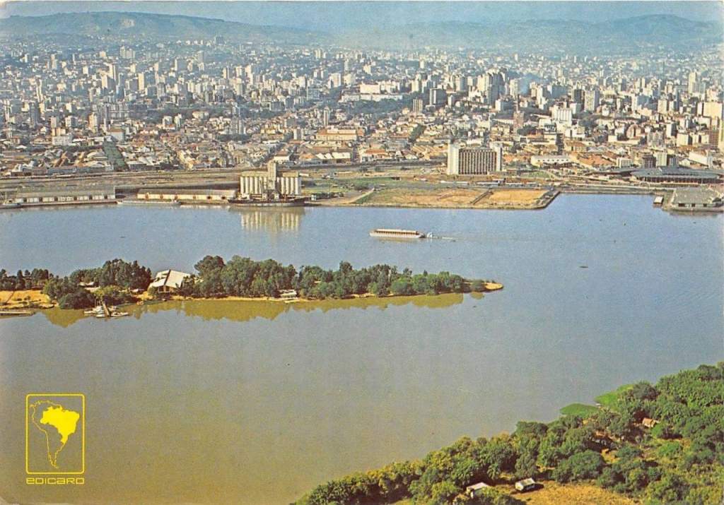 Porto Alegre Vista Aerea Rio Lago Guaiba Decada 1970 Prati Com Br