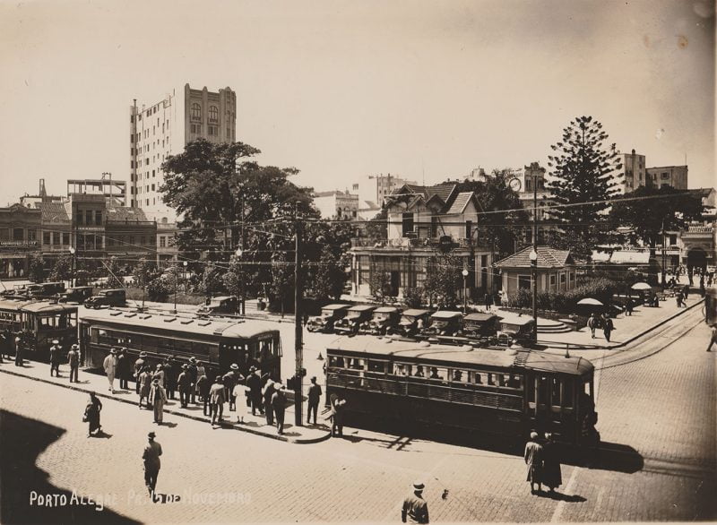 Porto Alegre Praça Xv De Novembro Década 1930 Br 