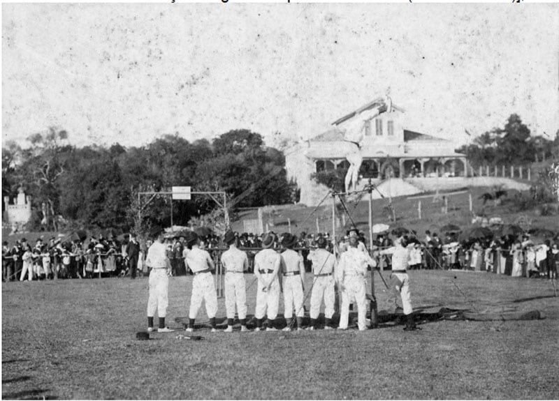 Porto Alegre – Sede Clube Caixeral – Demonstração Ginástica Turnerbund( Sogipa) – 1904 –