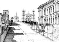 Porto Alegre Praça da Matriz Igreja Matriz Capelinha Forte Apache 1890