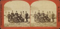 Samuel J. Mason. D. Pedro II, Tereza Cristina Maria e outras pessoas em Niagara Falls retrato, 1876. Niagara Falls, EUA e Canadá  Acervo FBN  