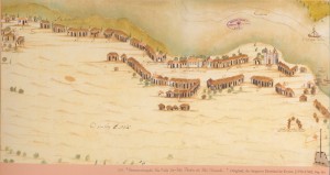 Gravura Vila de São Pedro do Rio Grande 1750-1760