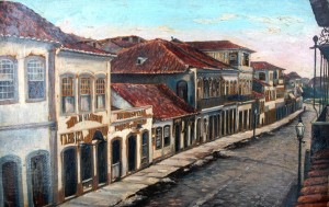Quadro Porto Alegre Antiga Rua da Praia 1890