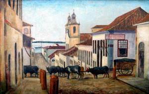 Quadro Porto Alegre Rua do Rosário 1890   