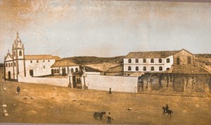 Quadro Santa Casa(Único hospital de Porto Alegre na época) e Igreja sécXIX   