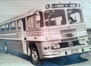 Empresa Rainha da Serra linha Passo Fundo-Santa Maria(motorista Oswaldo Theis) 1968