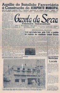 Bento Gonçalves Reportagem construção do Quartel do Corpo de Bombeiros Av Osvaldo Aranha(acervo Albino Matos Oliveira‎) 03-1958