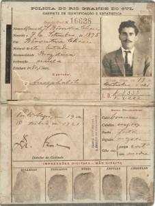 Carteira de identificação Polícia do Rio Grande do Sul 1921 ok