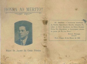 Honra Mérito Major Jaime 1929