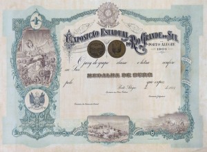 Porto Alegre Diploma Exposição Estadual do Rio Grande do Sul  