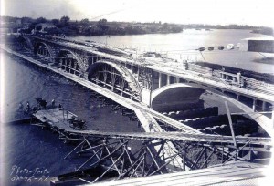 Jaguarão Construção Ponte Internacional Mauá fronteira com Rio Branco no Uruguai déc1920