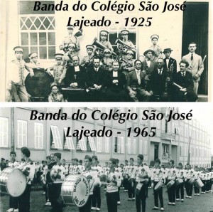 Lajeado Banda do Colégio São José(acervo Ageu Kehrwald) 1925 e 1965