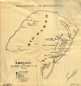 Mapa Capitania do Rio Grande de São Pedro 1809