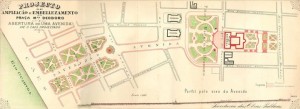 Mapa Porto Alegre Projeto ampliação Praças da Alfândega e Matriz 1909