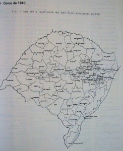 Mapa Rio Grande do Sul censo 1940