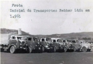 Marau Frota inicial de caminhões de Transportes Bebber 1961