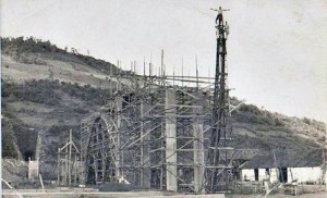 Muçum Construção da ponte ferroviária déc1960 1