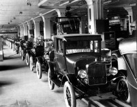 EUA Detroit Linha de montagem do Ford T Detroit 1908 