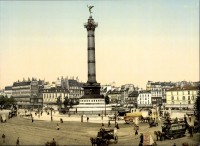 França La place de la Bastille, à une heure d'affluence, au début du siècle dernier. Photochrome, vers 1900 (1) 