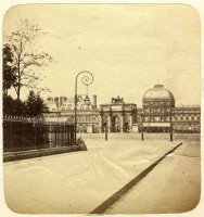 França Le Palais des Tuileries, derrière l'Arc de Triomphe du Carrousel. Vue prise du Louvre  Photo Lamy 1864-1865 (1) 