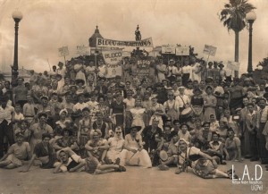 Pelotas Bloco dos Acanhados entorno da Fonte das Nereidas Carnaval 1943