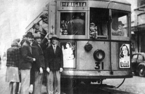Pelotas Bonde Rua Marechal Floriano esquina Andrade Neves 1941