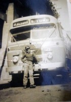 Porto Alegre Ponto de ônibus Viaduto Otávio Rocha(acervo Marni Heinrich) 1958 