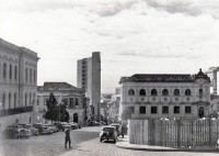 Porto Alegre Rua General Câmara(antiga Rua da Ladeira) Teatro São Pedro déc1950 