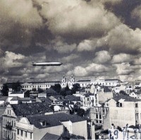 Porto Alegre Zeppelin sobre Santa Casa de Misericórdia 19-06-1934   