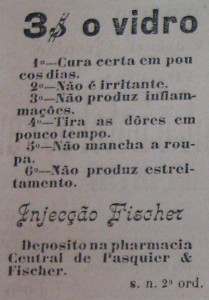 Propaganda Injeccção Fischer 1901