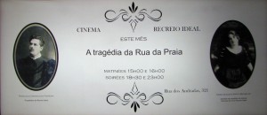 Propaganda Porto Alegre Cinema Recreio Ideal A tragédia da Rua da Praia