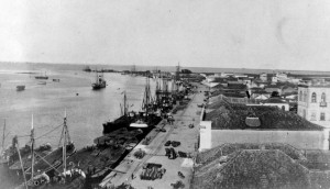 Rio Grande porto velho e armazéns 1918