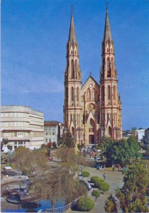Santa Cruz do Sul Catedral de Santa Cruz do Sul(acervo Derli Baltasar Castagna Paim) déc1970