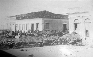 Bagé Revolução Federalista Trincheira Praça da Matriz(acervo Museu Dom Diogo de Souza) 28-02-1893 