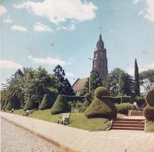 Carazinho Praça Albino Hillebrant Igreja 1970