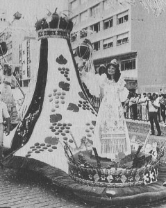 Caxias do Sul Festa da Uva Carro alegórico Rainha Marisa Dotti 1984