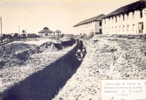 Dom Pedrito Construção de trecho de ferrovia dentro do quartel 1939