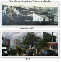 Passo Fundo Rua Moron no bairro Boqueirão déc1930 e 2012