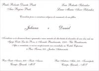 Convite Casamento Juliana e Daniel 2000