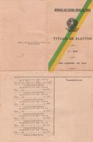 Título de Eleitor Amélia Caldas Varella 25-08-1934 verso