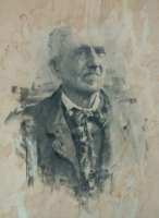 Romualdo Prati Ritratto di Stefano Prati 1893 carboncino su carta 60x45cm(Collezione privata)