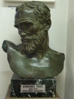 Edmondo Prati Busto di Michelangelo Buonarroti Bronzo Biblioteca comunale Caldonazzo 1