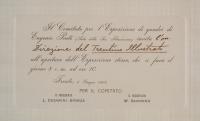 Eugenio Prati Invito all'inaugurazione mostra Trento 1907